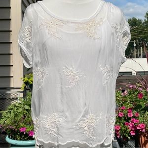 Angela Moda Silk Blouse Medium